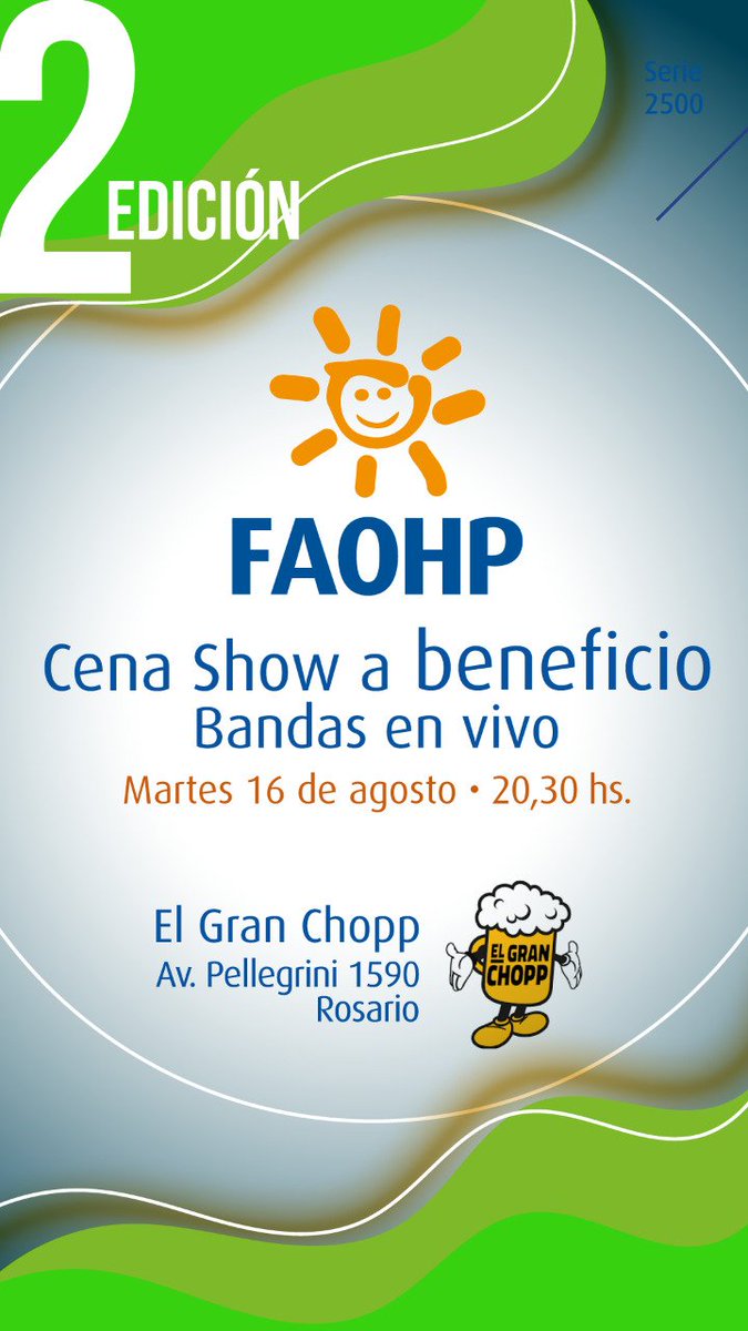 AugustoSaracco's tweet photo. Cena a beneficio de #faohp
A sumarse !!! https://t.co/jvBtT7LMuZ