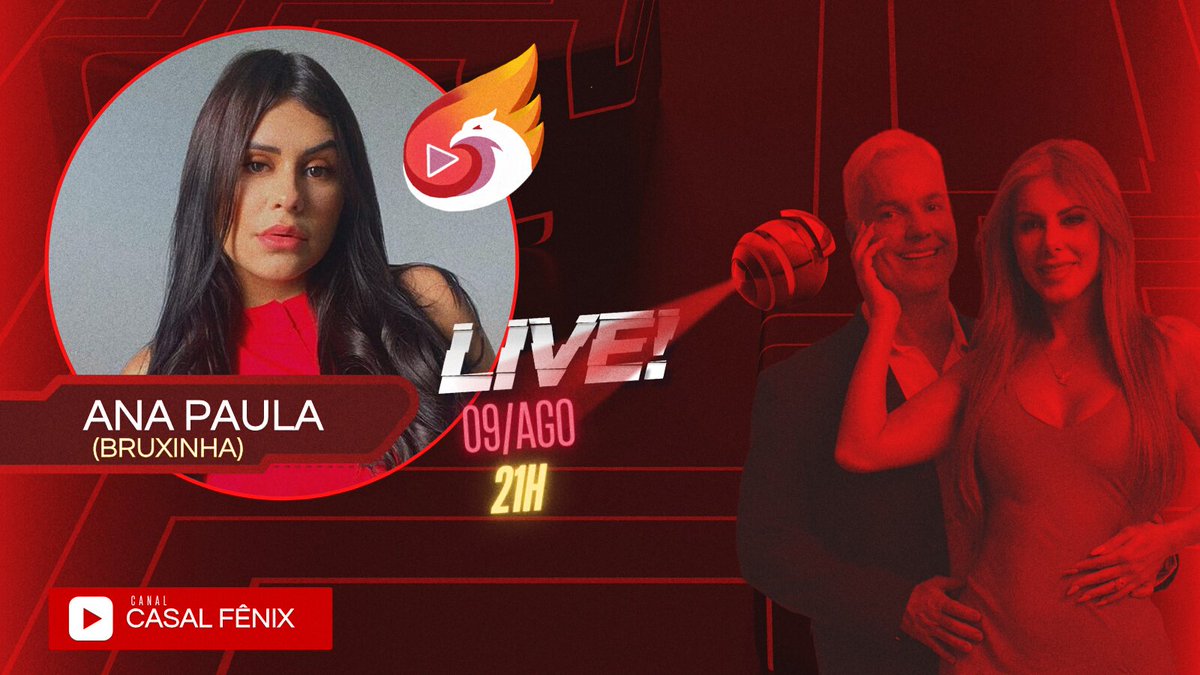OficialDeborahA's tweet photo. Amanhã, às 21h, tem live no nosso canal no YouTube, com a participação da lindíssima @bruxinha 🔥💖
Você vai perder??
#TeamFenix #CasalFenix 

Vem de link e inscreva-se: https://t.co/fDj4zdgKMf https://t.co/qOof8KFESd