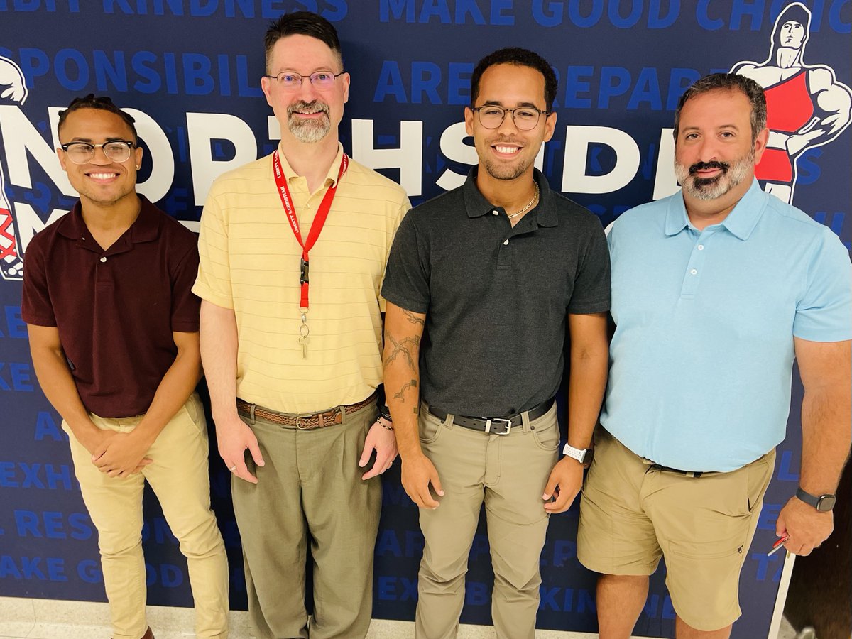 Northside is proud to welcome to the Titan Faculty - Mr. Howe, Mr. Stickler, Mr. Wickware, and Mr. Fries!  #nms_mcs  #northsidetitans #mcs