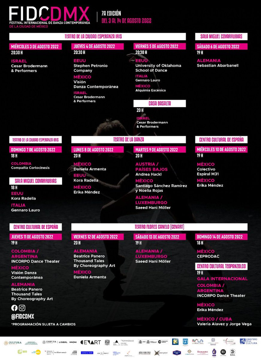 FIDCDMX's tweet image. ¿En donde nos acompañarán ?