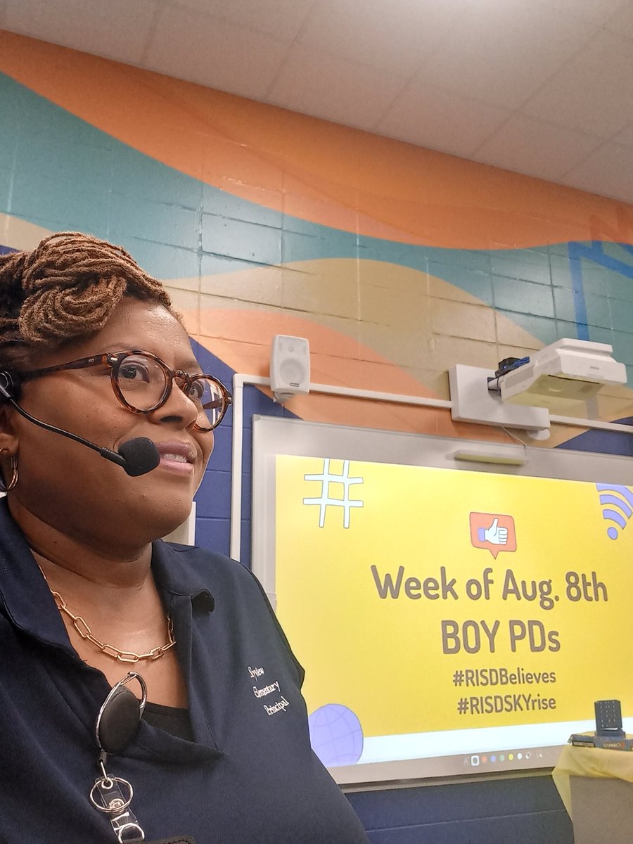KatShackC's tweet photo. Loading year 25 now 
I take the 1st Day PD so seriously. 
I must model start on time, enthusiasm, and sincerity so that staff do the same with our scholars!
#LeadFromThe❤️
#❤️WhatYouDo
#risdBelieves
#risdSKYrise https://t.co/csUH50G195