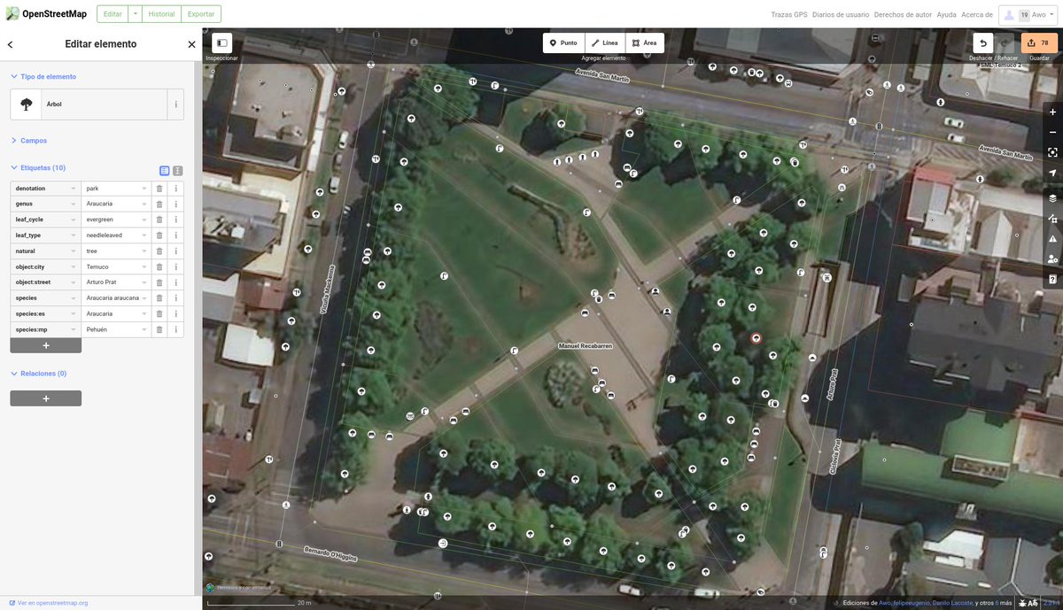 openmapchile's tweet photo. π²π΄π³ππΊοΈ #Plaza #ManuelRecabarren #Temuco π¨π± #ArboladoUrbano e #InfraestructuraVerde en #OpenStreetMap, generando #Datosabiertos e #Interoperables. Mapeo #weekend #OpenStreetMap18 @MapComplete @osmCL @OSMLatam @municipiotemuco https://t.co/MdQIfrfKj9 https://t.co/5oy8YUuYLv