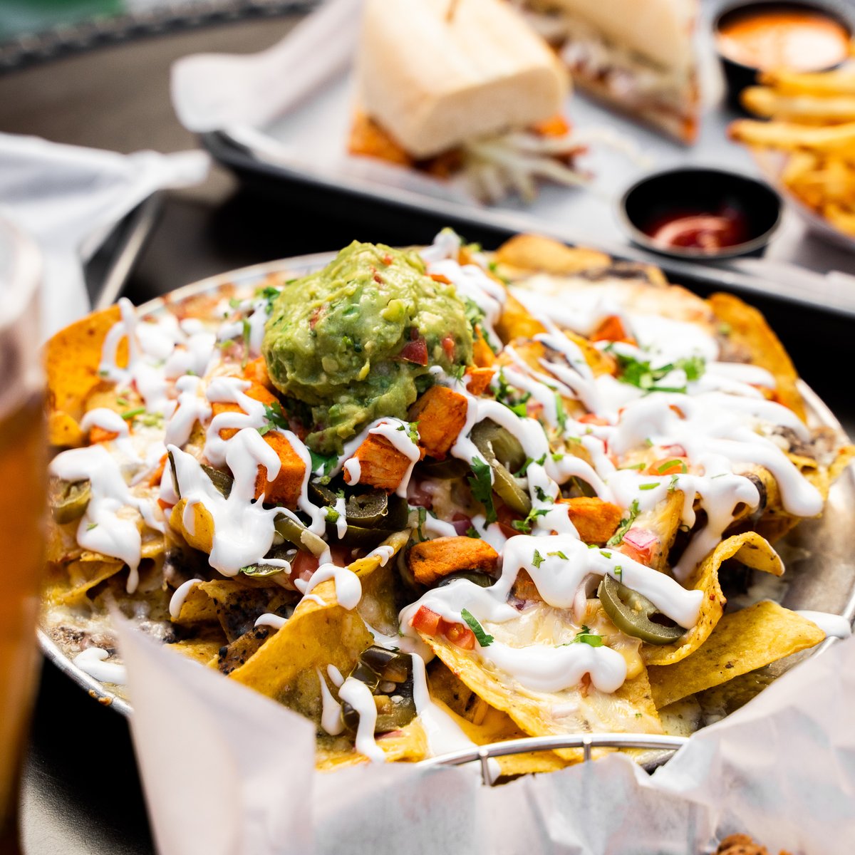 Turn this gloomy day around and join us for Trivia (and these nachos) tonight! 🙌 The fun begins at 8pm! 🍻