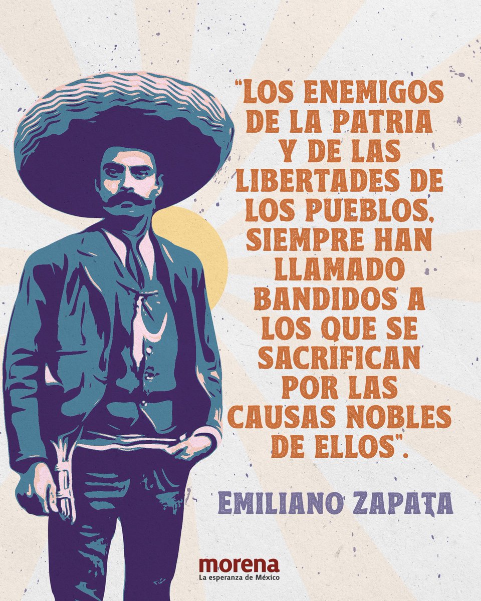 Un día como hoy pero de 1879 nació Emiliano Zapata, “El Caudillo del Sur”. 

Su figura revolucionaria es, hasta nuestros días, ejemplo de lucha y resistencia. 

¡Zapata vive!