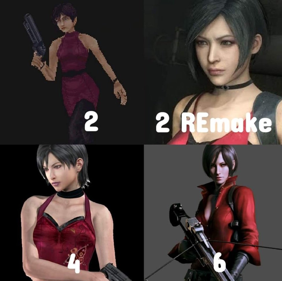 Jen 🏳️‍🌈 on X: Ada Wong in Resident Evil 2 (1998), Resident Evil 2  Remake (2019), Resident Evil 4 (2005), & Resident Evil 6 (2012) # ResidentEvil #REBH26th #REBH26th #RE #AdaWong #RE2 #ResidentEvil2 #