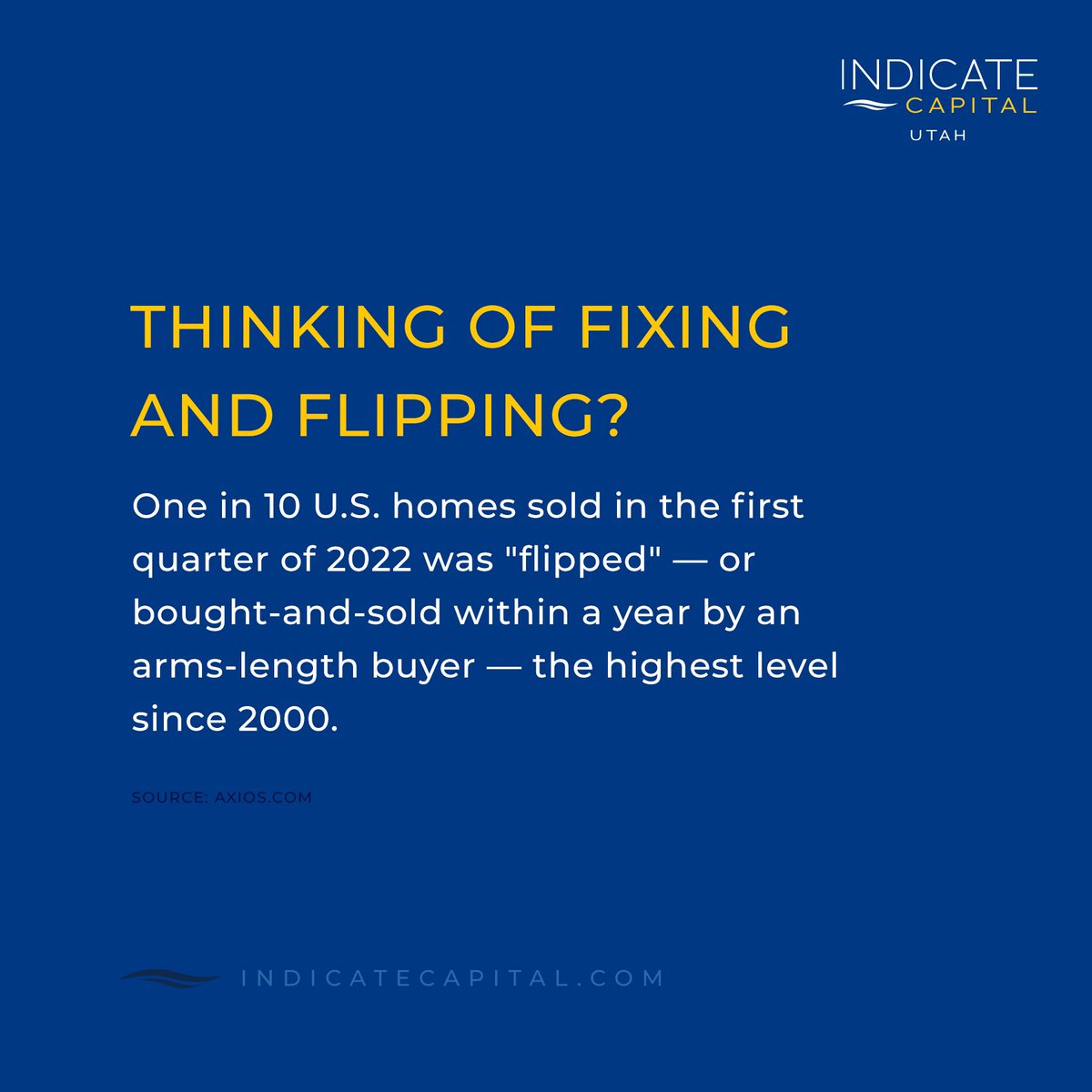 IndicateCapital's tweet photo. With resources and industry insight, Indicate Capital is your one-stop shop when you’re embarking on a real estate investing journey. Sign up for our newsletter to get all our fix and flip updates!
https://t.co/KJx2C7rR80
#indicatecapital #investingresource #privatelending https://t.co/XNhFRKABo4