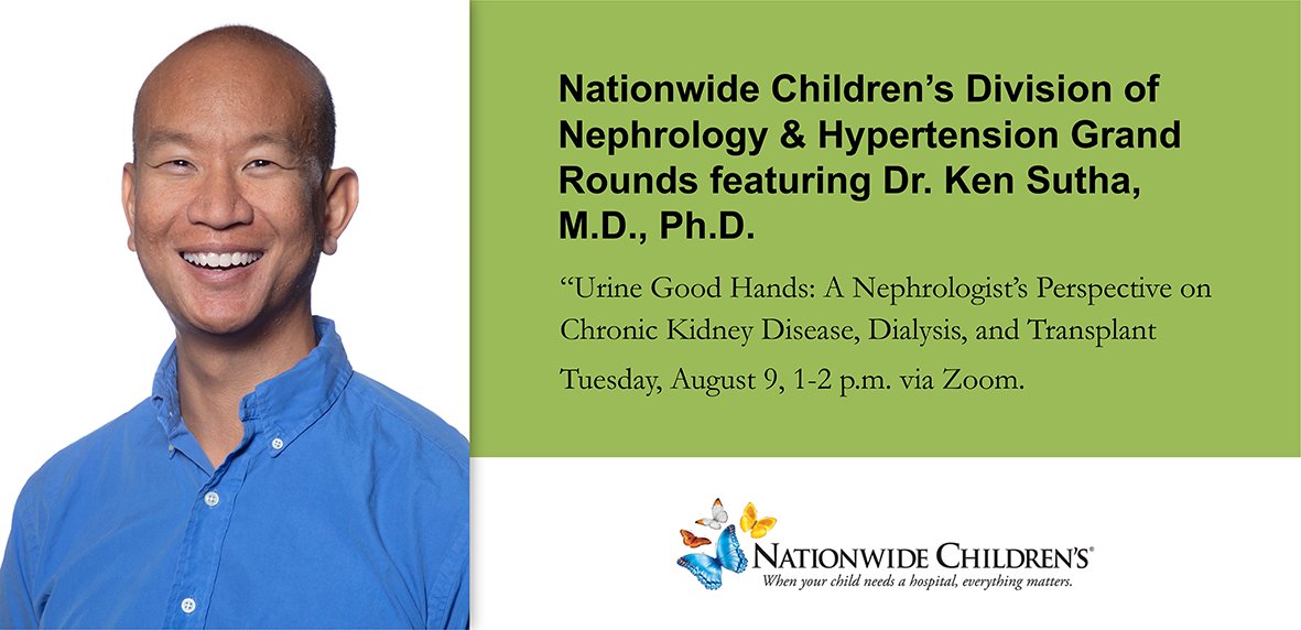 NCH Kidney Center (@nchkidneycenter) on Twitter photo Please join us virtually for Nephrology Grand Rounds on Tuesday at 1 p.m. EST as we welcome <a href="/4_kidney/">Ken Sutha, MD, PhD</a> from <a href="/StanfordPedNeph/">Stanford Pediatric Nephrology</a>! Here is the zoom link: bit.ly/393pVzR.
Everyone is welcome 👋 <a href="/IPNA_PedNeph/">IPNA Ped Nephrology</a> <a href="/ASPNeph/">American Society of Pediatric Nephrology</a> Please join us virtually for Nephrology Grand Rounds on Tuesday at 1 p.m. EST as we welcome <a href="/4_kidney/">Ken Sutha, MD, PhD</a> from <a href="/StanfordPedNeph/">Stanford Pediatric Nephrology</a>! Here is the zoom link: bit.ly/393pVzR.
Everyone is welcome 👋 <a href="/IPNA_PedNeph/">IPNA Ped Nephrology</a> <a href="/ASPNeph/">American Society of Pediatric Nephrology</a>