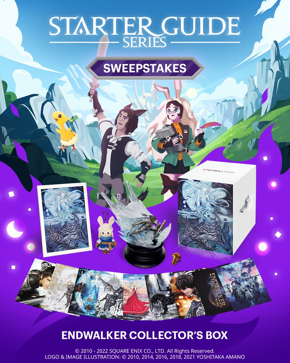 🇺🇸🇨🇦🇬🇧🇫🇮🇸🇪🇪🇸🇳🇴🇦🇺 To celebrate the #FFXIV Starter Guide Series launch we're giving away an Endwalker Collector's Box + FFXIV Complete Edition! ✨ 1️⃣ Follow @FF_XIV_EN 2️⃣ RT this tweet 3️⃣ Reply with #FFXIVSweepstakes Full terms and conditions: sqex.to/k5jBm