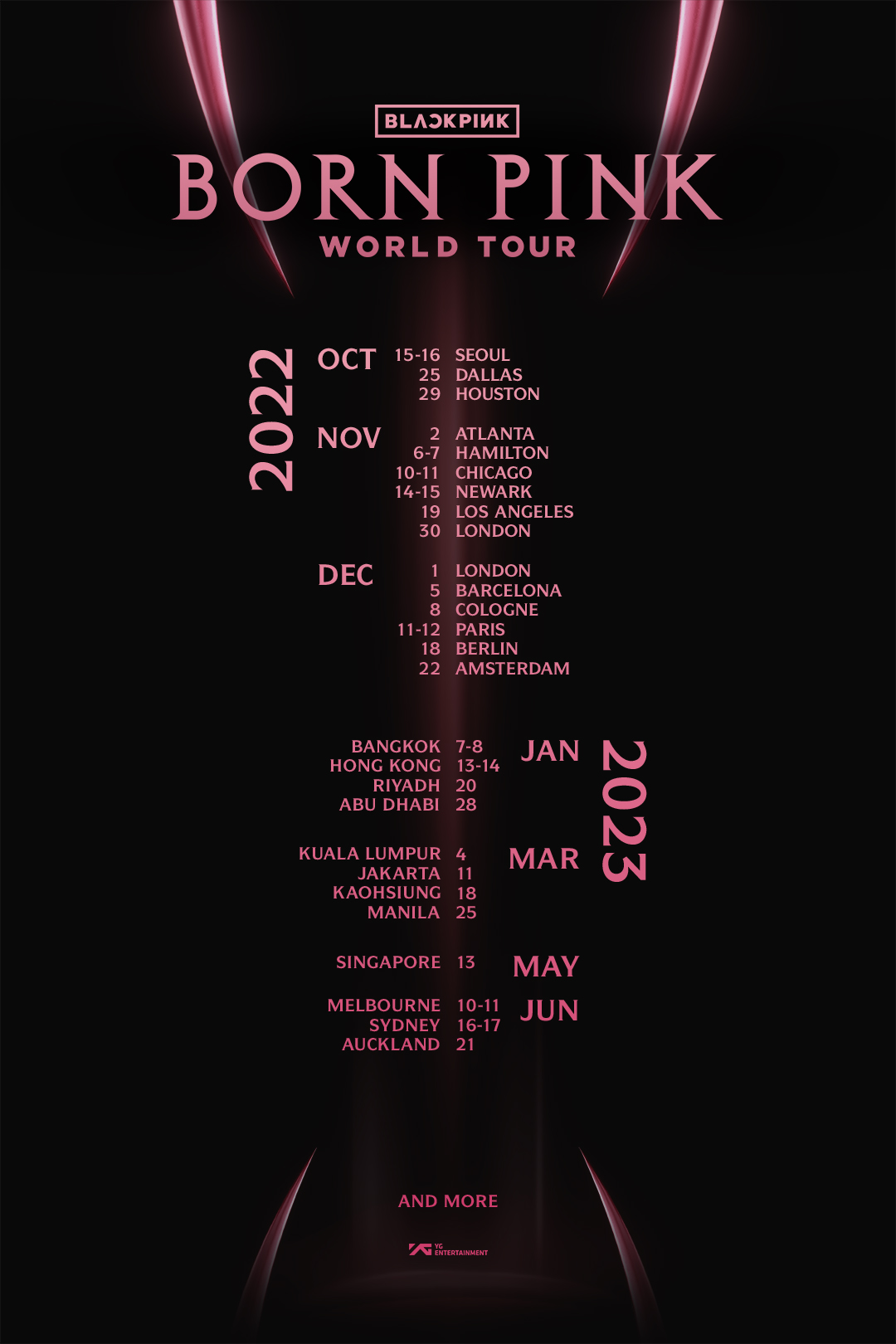 BLACKPINKOFFICIAL on Twitter: "#BLACKPINK WORLD TOUR [BORN PINK] SCHEDULE  ANNOUNCEMENT Official world tour website ▶️https://t.co/IjWlQFTzKL # BLACKPINK #블랙핑크 #WORLDTOUR #BORNPINK #SCHEDULE #ANNOUNCEMENT #YG  https://t.co/ADbNKbmIjz" / Twitter