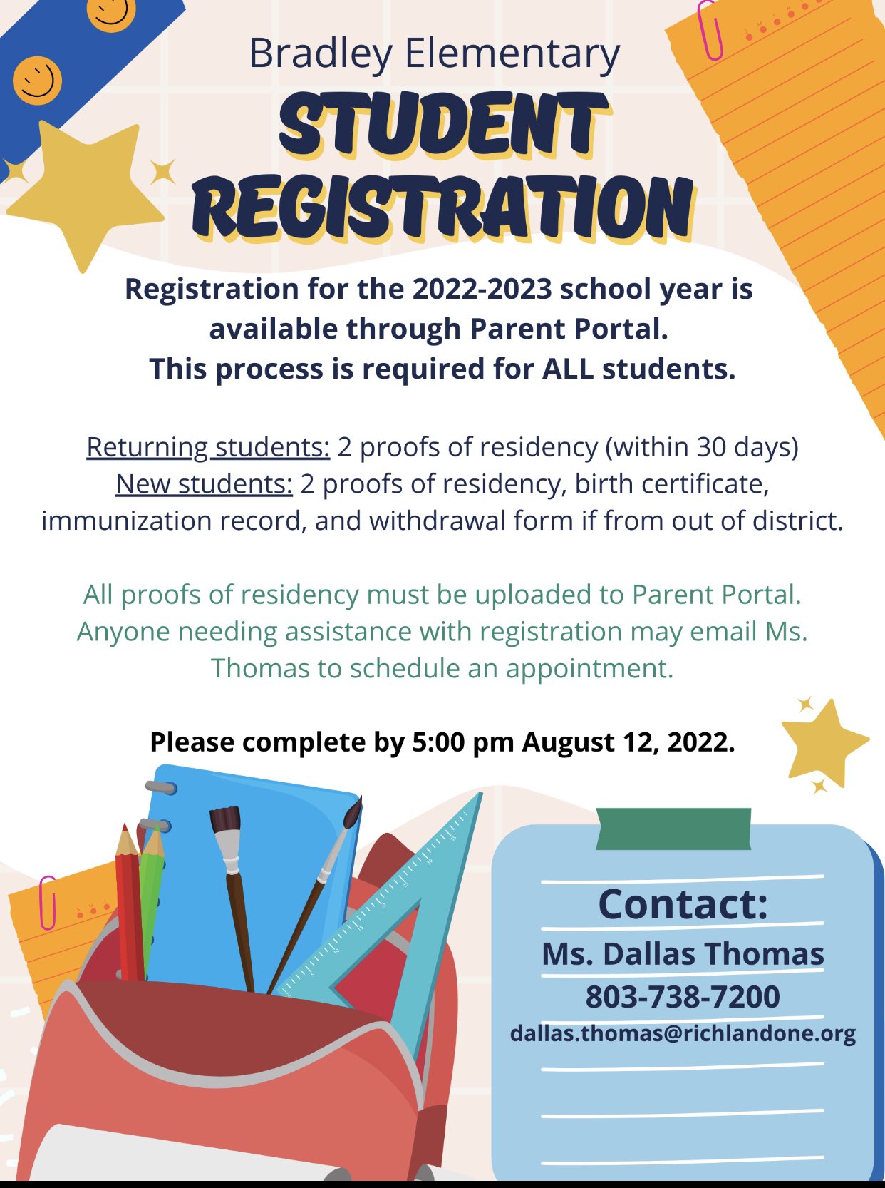 BradleyElemBeehive on Twitter: "Student registration! Read below!  https://t.co/wXntVheHfF" / Twitter