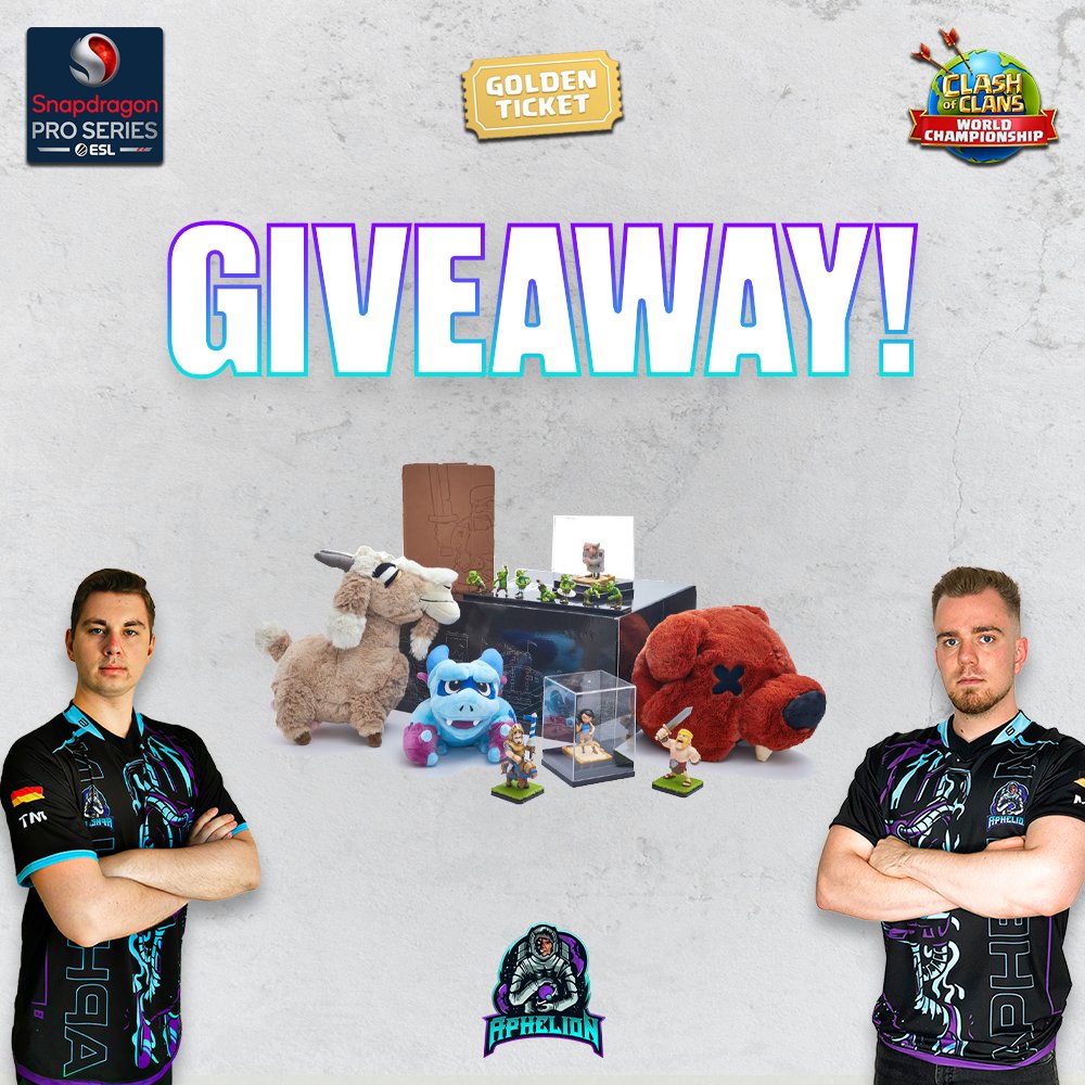 Our friends at <a href="/ESLClashofClans/">ESL Clash of Clans</a> have given us a Supercell Merch Box to giveaway to our fans!

Prize: 1 Supercell Merch Box

How to Enter:
👥Follow <a href="/APHeSports/">Aphelion eSports®</a>
🔁Like and Retweet this post
🔗Tag a friend below

🗓️Draw: August 11th @ 5pm EST

Best of luck to you all!