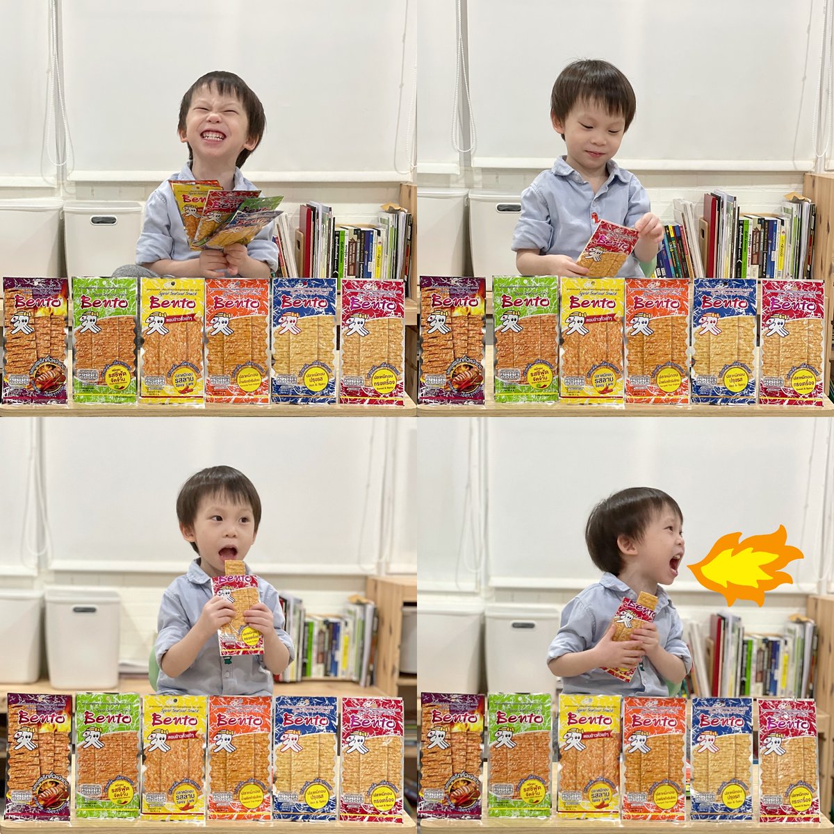 Bento Squid is one of a must-try Thai snack to grab when you have a chance to visit Thailand. It's super spicy but tasty that March can breath fire!!  ! 🌶🔥🐙

#MarchKub #YearofMarchNFT 
#Bento #BentoSquid #ThaiFoodie 
#เบนโตะ #อร่อยเด็ดเผ็ดจากทะเล
#NFTKids #NFTKidsWorld