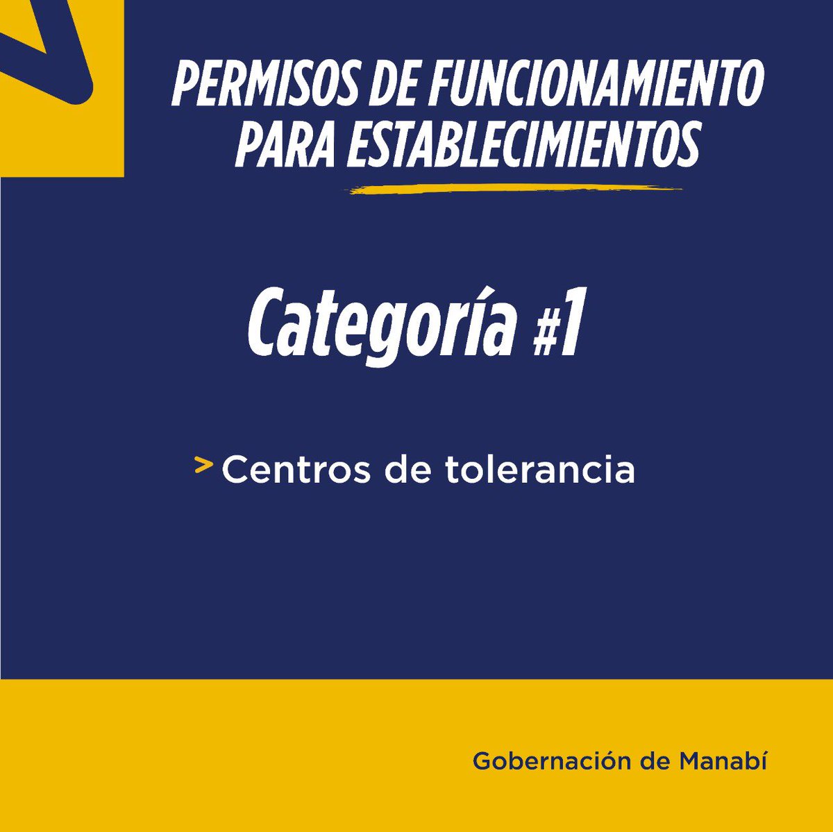 GoberManabi's tweet photo. 📌Estos son los requisitos que necesitas para obtener el permiso de funcionamiento que otorga la @Inten_Manabi para los establecimientos que pertenecen a la Categoría 1, Centros de Tolerancia. https://t.co/SRuzi8j8ql