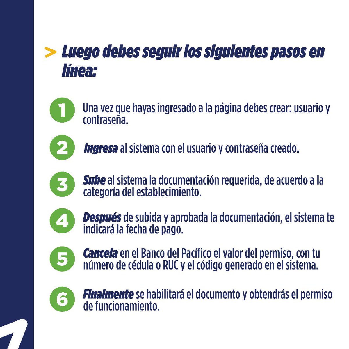 GoberManabi's tweet photo. 📌Estos son los requisitos que necesitas para obtener el permiso de funcionamiento que otorga la @Inten_Manabi para los establecimientos que pertenecen a la Categoría 1, Centros de Tolerancia. https://t.co/SRuzi8j8ql