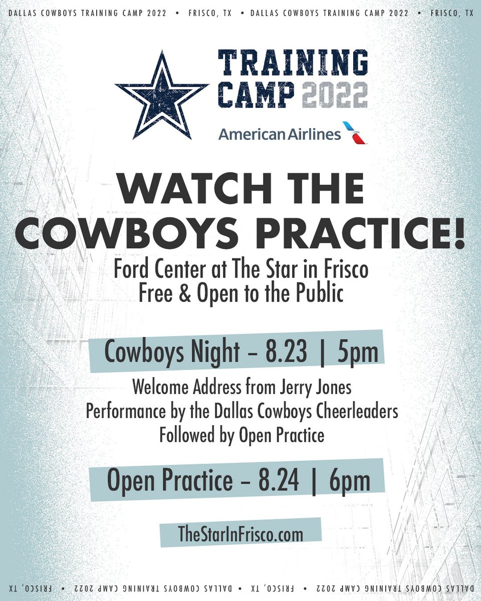 DCCheerleaders's tweet photo. The @dallascowboys are back in Texas! ⭐🏈

Celebrate with us Tuesday, August 23 at  @thestarinfrisco as we perform on #CowboysNight! 💗

→ https://t.co/CPPkvnFQ6n

@AmericanAir | #CowboysCamp https://t.co/yPz9bSsjEv