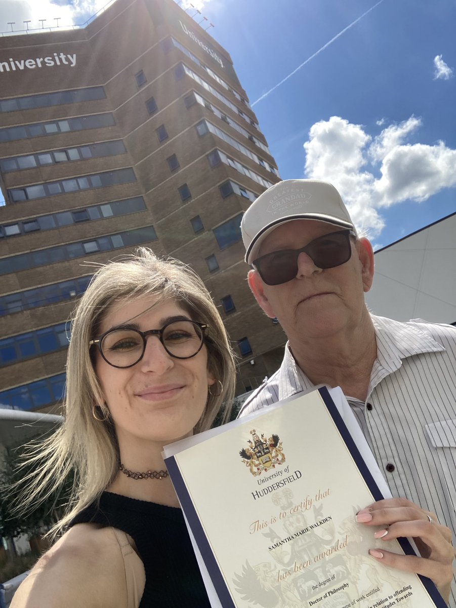 My Grandad wearing his “greatest Grandad in the world” cap to come with me today &amp; collect my PhD certificate. After a challenging few months, I needed this energy 💖 

#phdone #FirstGeneration #AcademicChatter