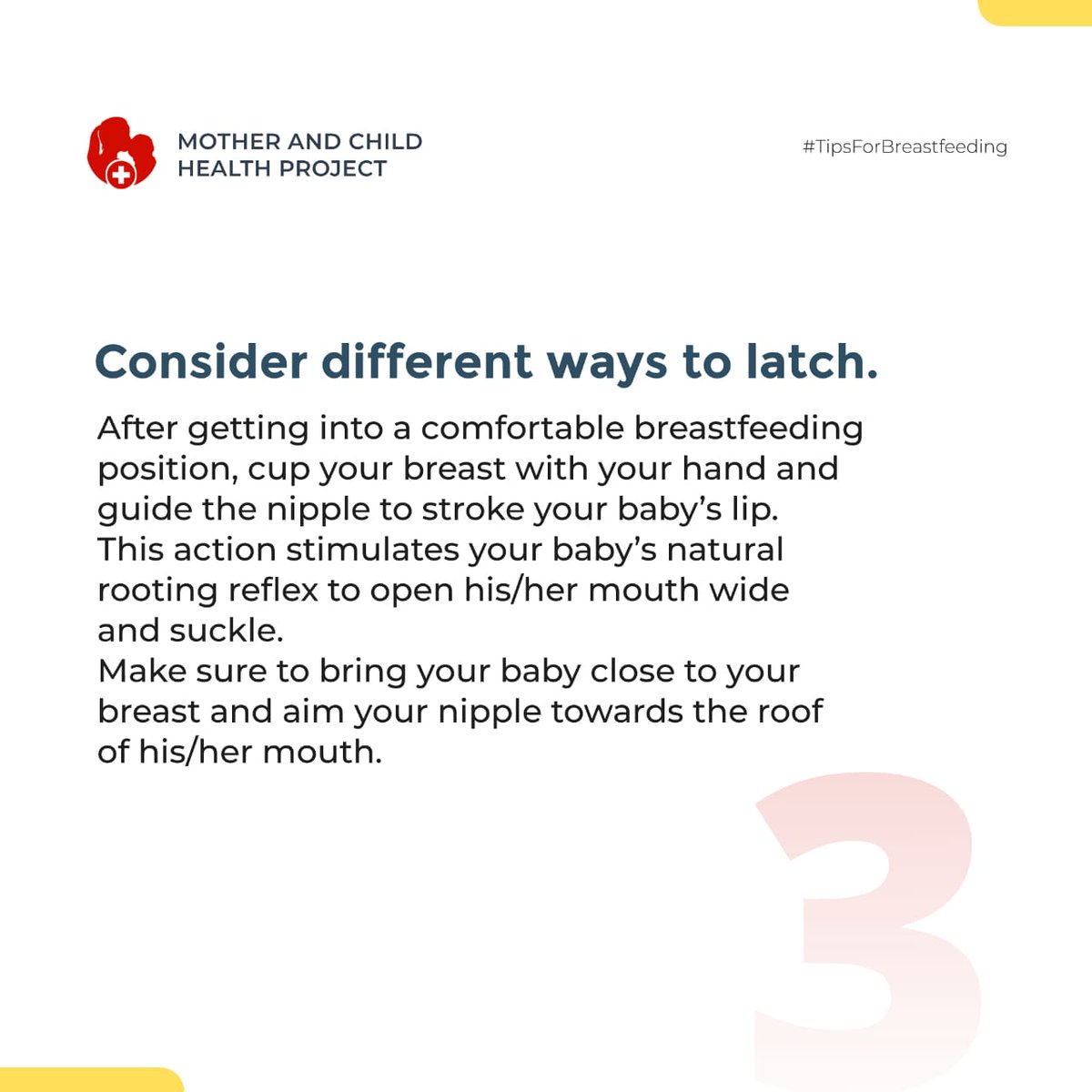 MCHProject's tweet photo. Want to know the best way to successfully breastfeed your baby?
Read through as we highlight some important tips you might find useful.

#MonthlyHealthTips #August #MotherandChildHealthProject #MCHP https://t.co/f5ZQY2ZSAZ