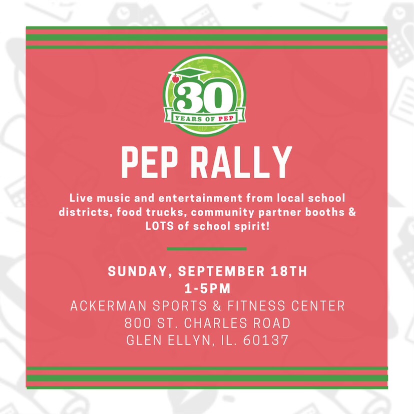 PEPGlenbard's tweet photo. Live music and entertainment from students of 7 districts across our area, food trucks and lots of school spirit! Need we say more? PEP’s 30th Celebration Pep Rally event information is here! 🎓🎼🎤 #markyourcalendars https://t.co/lgJjlEK0u5 https://t.co/wcMI98NHqI