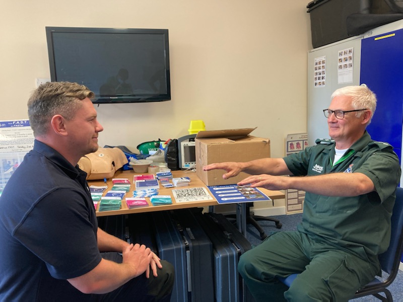 Our very own Ian Stark: Clinical Effectiveness Lead - Stroke &amp; Thrombectomy, paid a visit to the MTU East FAST Awareness Team in Melrose today.