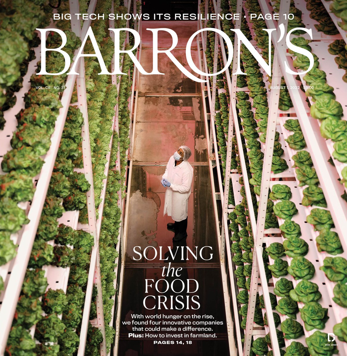 Check out Kalera’s Orlando farm on the cover of <a href="/barronsonline/">Barron's</a> recent issue, dedicated to solving the growing food crisis.

Photo Credit: <a href="/barronsonline/">Barron's</a>