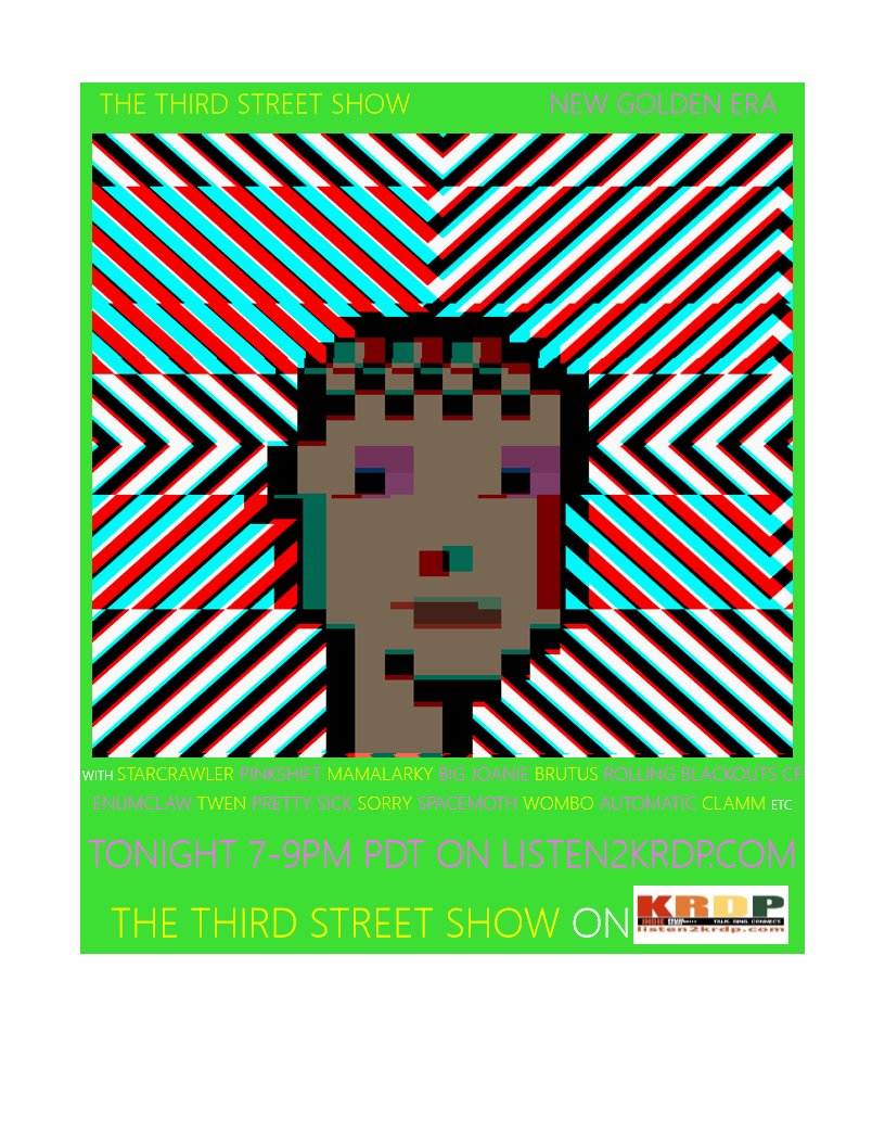 new show tonight with @TRA_AMS @automatic_band @onbandoffical @Big_Joanie @lpfband @Noiseheads @AShorelineDream @wearebrutus @CLAMMband @TWEN_band @thestarcrawler @enumclaw_online and loads of #psychrock #postpunk #indierock #shoegaze etc on listen2krdp.com #krdpindie