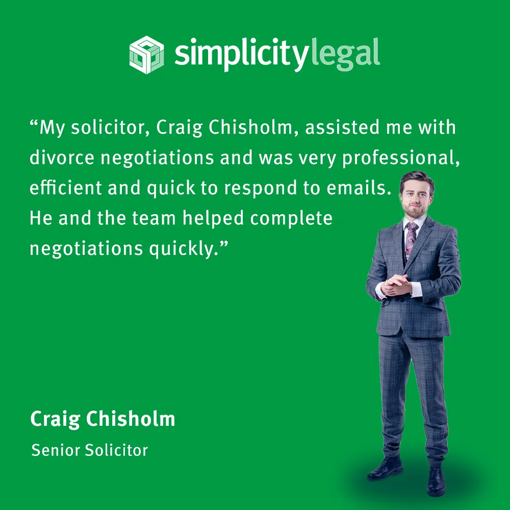 Happy Monday!

Starting the week off with another positive review for Senior Solicitor Craig Chisholm, great stuff Craig! 🙌

Looking for a reliable lawyer who will handle your case with care? Call us now on 0141 433 2626 for your free initial consultation ☎️