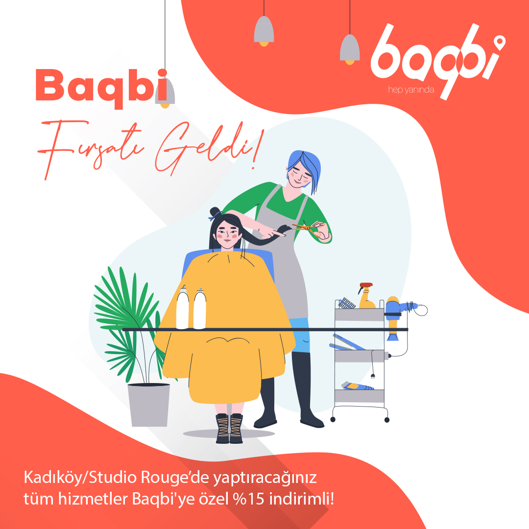 Baqbi Fırsatı Geeldi!🎉

Kadıköy/Studio Rouge’de yaptıracağınız tüm hizmetler Baqbi'ye özel %15 indirimli! 💇🏼 

Şimdi uygulamamızı indirip fırsatları yakalamanın tam zamanı🍀

#baqbi #hepyanında #güzellikmerkezi
