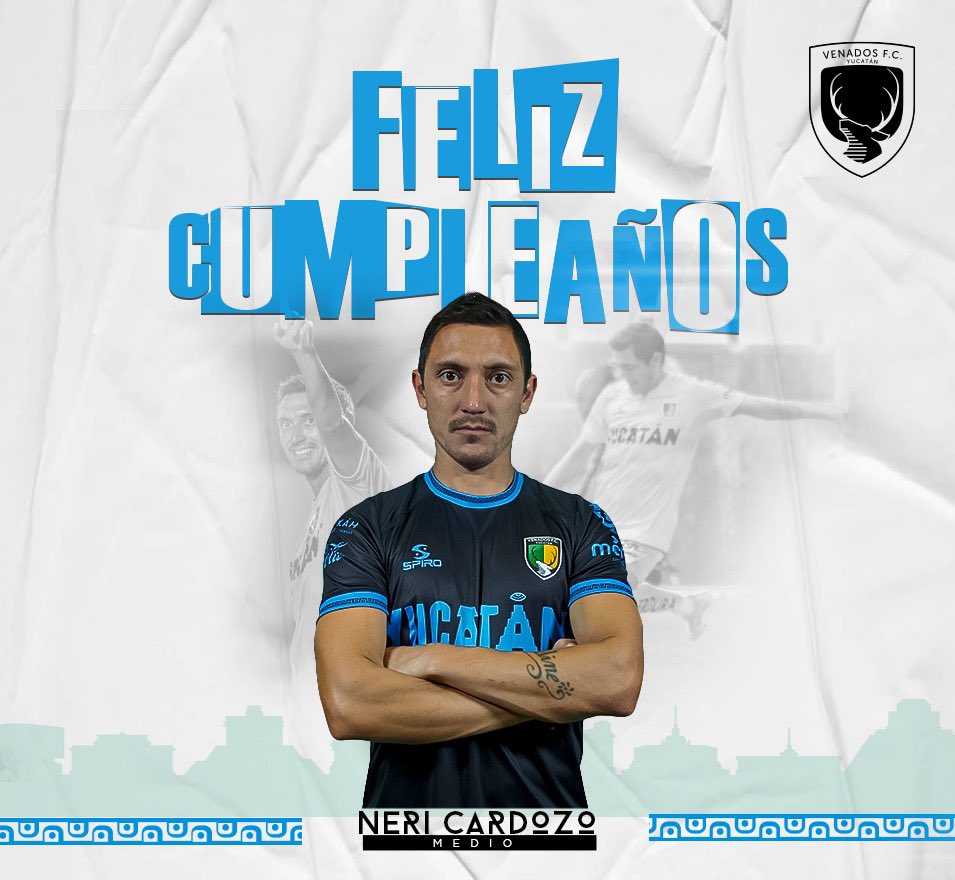 venadosfc's tweet photo. Le deseamos un muy feliz cumpleaños a nuestro jugador, #NeriCardozo 🎂 🎉
¡Qué cumplas muchos años más! ¡Felicidades, Neri! 🦌
#PrimeroSoyVenado 🔰 https://t.co/X8QNgnYMBS