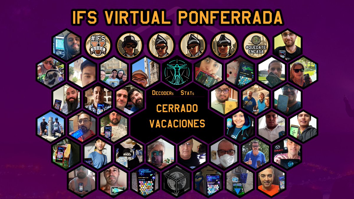 ClisPlisK's tweet photo. Foto grupal del IFS Virtual de Ponferrada del mes de Agosto. #IngressFS #Ingress #IngressFirstSaturday #IngressFSatHome https://t.co/autkPioKYH