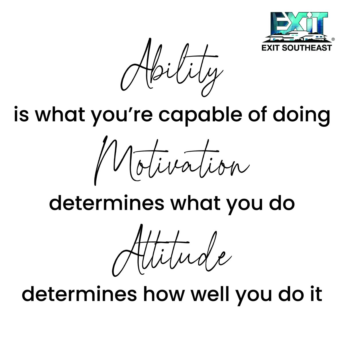 EXIT_Southeast's tweet photo. Ability, motivation and attitude....you got it all, EXIT Southeast.  Now go seize the day! #MotivationMonday #EXITSoutheast #1Baby https://t.co/A9ZeLU7bjB