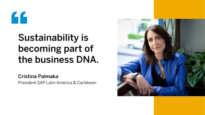 Enjoyed reading about <a href="/cristinapalmaka/">Cristina Palmaka</a>'s journey to her current role as President of SAP Latin America &amp; Caribbean in the latest installment of the #SAP Pioneers series.

Learn about her story on <a href="/SAPNews/">SAP News</a>: bit.ly/3B3NaKi

#Sustainability #Innovation #WomenInBusiness