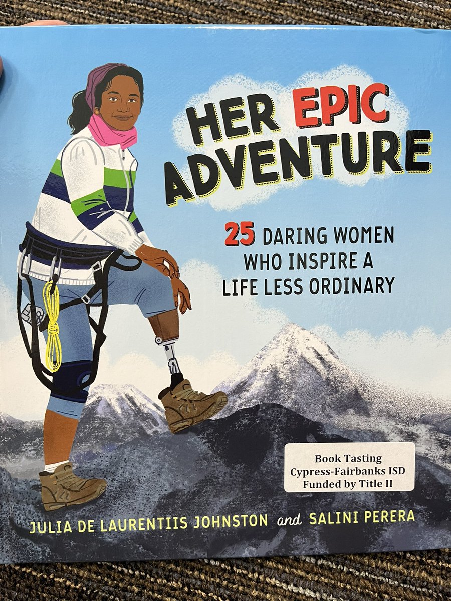 Ms_Vozar3rd's tweet photo. Such amazing and inspirational women! Would love to teach my students grit, perseverance, and determination with these 25 daring women! @CFISD_ELAR2_5 #cfisdelarpd #booktasting https://t.co/IbmzeFMLku