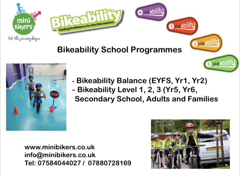 MinibikersUk's tweet photo. 🤩 Great News!!! 🤩 We are now official providers of #Bikeability training across the UK!🚴‍♂️🚴‍♀️
🔹 Bikeability Balance 
🔸 Bikeability Level 1, 2 and 3
#minibikers #primaryschool  #leicester #york #brighton #nottingham #derby #birmingham #suttoncoldfield #scarborough #hull https://t.co/9Iyxn8XSy5