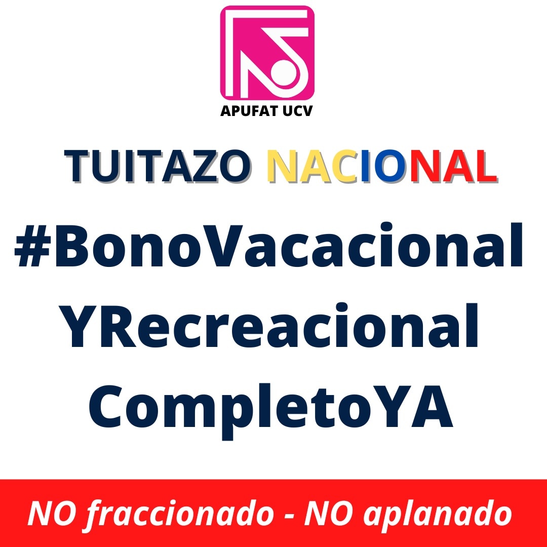 apufatucv's tweet photo. El Robo del Bono Vacacional y Recreacional, y su aplanamiento y fraccionamiento, viola los derechos laborales de los trabajadores y sus familias.
BASTA DE CINISMO y ENGAÑO 
Eliminación del instructivo Onapre
#BonoVacacionalYRecreacionalCompletoYA https://t.co/517tR95mHQ