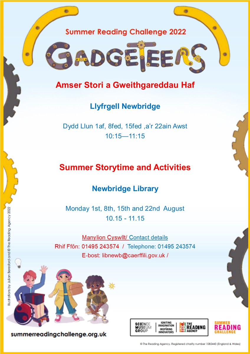 NewbridgeLib's tweet photo. #SummerofFun @NewbridgeLib
🥁Llunio drymiau fel Teclynwyr!🥁
Ymunwch â ni ddydd Llun nesaf am stori a chrefft newydd!
🥁Constructing drums like a Gadgeteer!🥁
Join us next Monday for a new Story and Craft!
#Gadgeteers #STEM #STEMcrafts @CaerphillyLibs #minimusicmakers https://t.co/zqgy4RvxGk