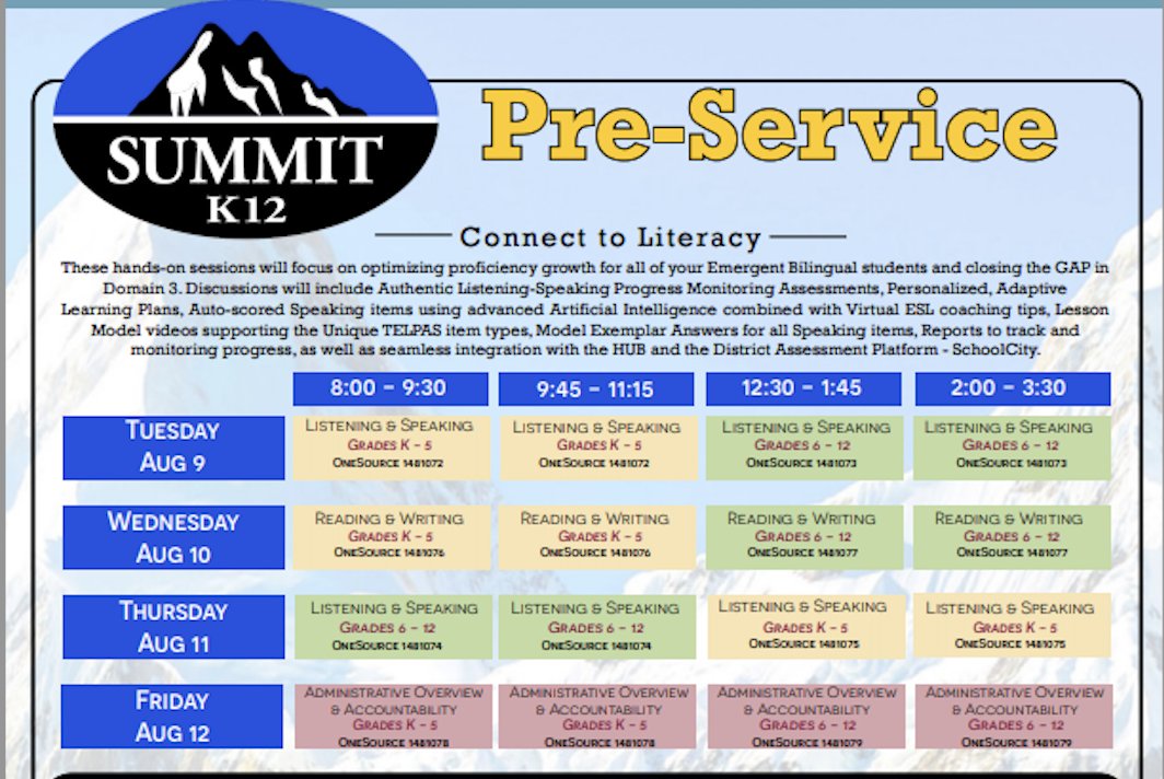 summit_k12's tweet photo. We can't wait to see y'all this week at the @HoustonISD Pre-Service days! 🤩🗻

Join us to learn how we can help support all Emergent Bilinguals this school year! @HISDMultiPrgms @TeamHISD 

Attend for your chance to win a pair of Beats headphones 🎧 #backtoschool https://t.co/XtlnfSCvg2