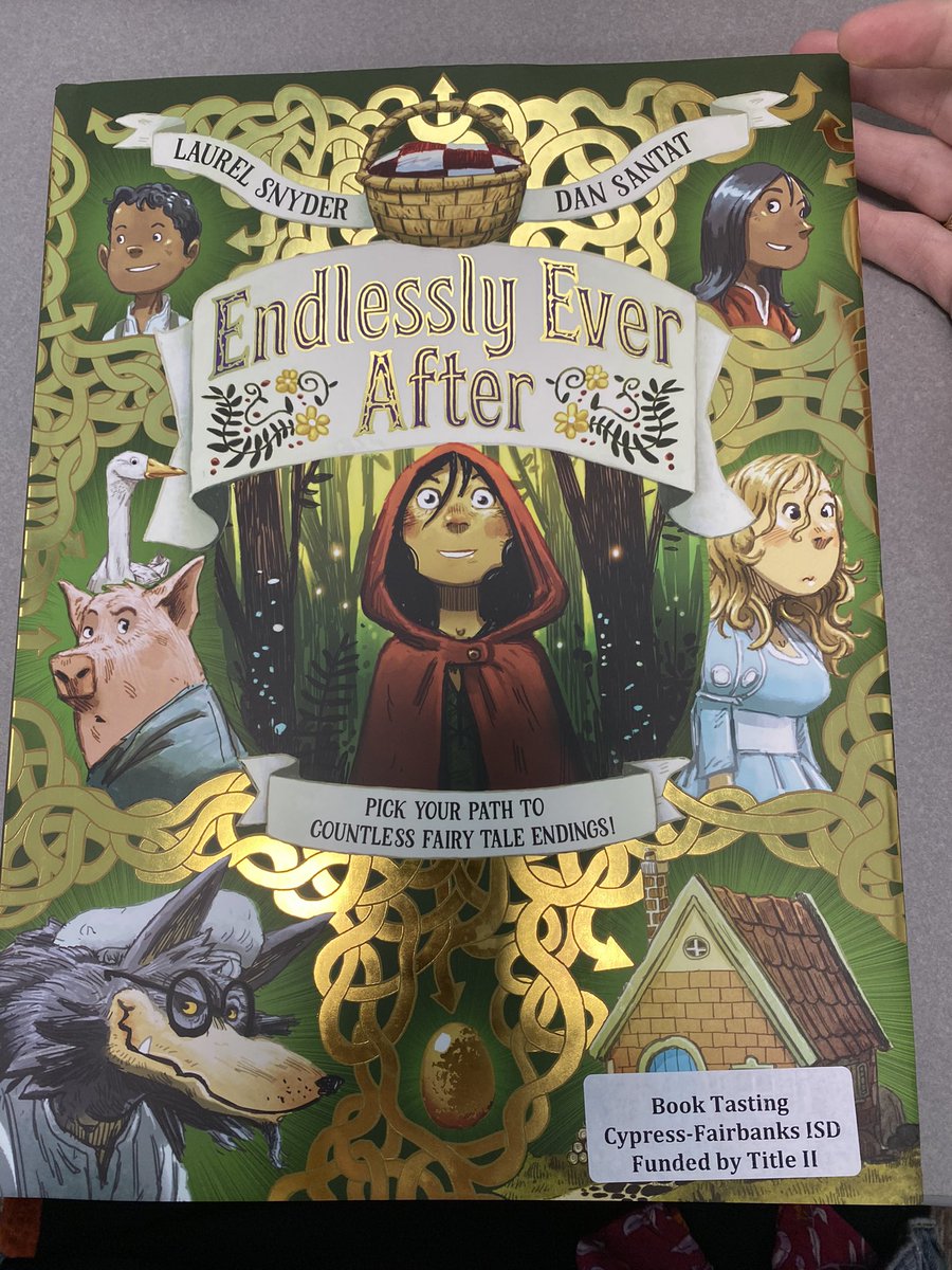 MrsIrwin__'s tweet photo. Can I attend book tastings every day?! @cfisd_ELAR2_5 

I LOVE this choose your own adventure book. I couldn’t put it down until I read through every adventure!The perfect read aloud. I am going to need to add this to my classroom library. Excited for my first year! #CFISDelarpd https://t.co/6cT0Nu9won