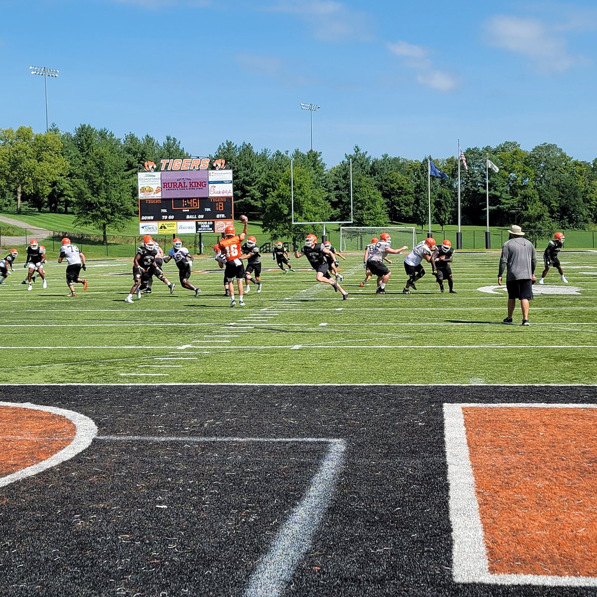 Training camp continues for <a href="/Gtown_Football/">Georgetown College Football</a>. #TigerPride