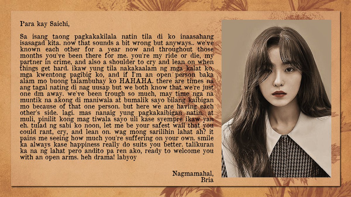 ⠀⠀

⠀⠀⠀( ✉️ ) liham para sa iyo, @sncdump!
⠀⠀⠀⠀⠀⠀   ✑ mula kay bria.

⠀⠀