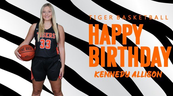 ECUTigersWBB's tweet photo. #HBD to our #️⃣3️⃣3️⃣🥳

We hope you have a great day, @KennedyAllison1! 

#HappyBirthday x #GoTigers https://t.co/fAdGhRB8vf