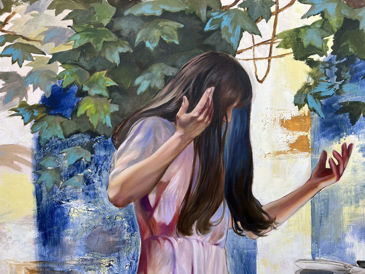 kami_bey's tweet image. “Connection” 
Oil on canvas 🖼 with some details✨

#oillinen #traditionalpainting #finalwork #Fineart #artist