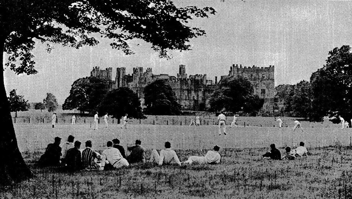 Raby Castle CC 1935, cricket has been played there since 1751.

C/O -  <a href="/PictureSporting/">Historic Cricket Pictures</a> on Twitter.