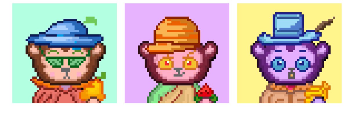pixelmonkeyNFT's tweet image. Pixel monkey NFTs are monkey kingdoms, each of these avatars are unique and come with a range of traits that vary in rarity. What's more, the longer you hold the NFT, the more private club memberships and other perks you can get!