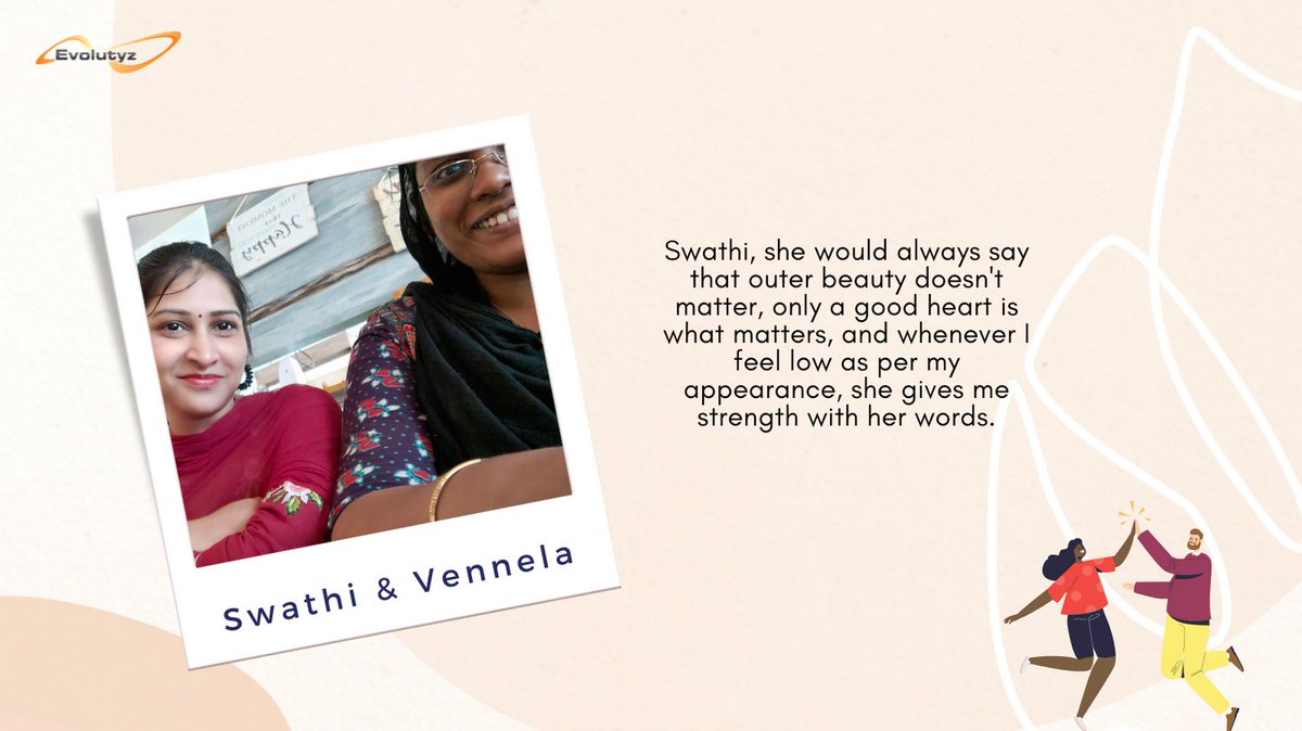 Evolutyz's tweet image. What makes workplace friendships so special?  It’s the tenderness of showing up to work on a rough morning and realising a co-worker will know instantly that something is wrong. 

#celebratingfriendships #workplacefriendships