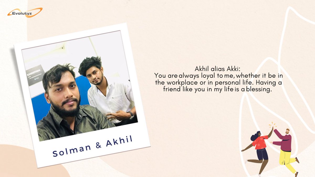 Evolutyz's tweet image. What makes workplace friendships so special?  It’s the tenderness of showing up to work on a rough morning and realising a co-worker will know instantly that something is wrong. 

#celebratingfriendships #workplacefriendships