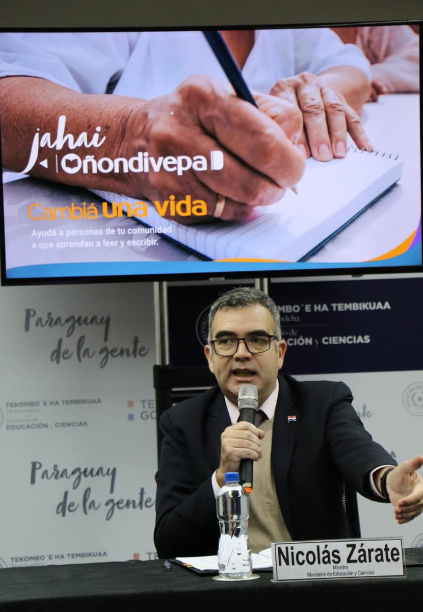 MECpy's tweet photo. ⭕Alfabetización | Jahai Oñondivepa 📝

📍En sede MEC, realizamos el lanzamiento oficial de la campaña nacional enmarcada en el Programa de Alfabetización No Formal para Personas Jóvenes y Adultas. https://t.co/rzKgYt9vMU
