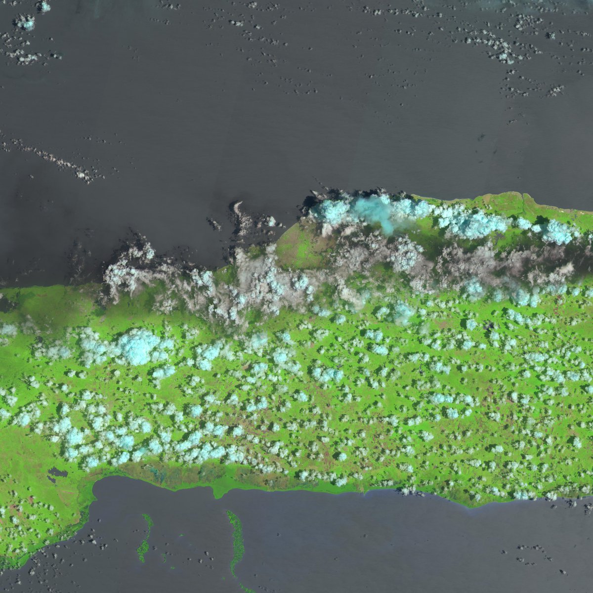Primera imagen de satélite de alta resolución Sentinel-2 (10 m) de #Mayabeque, La #Habana y #Artemisa, donde se observa la estela de humo del incendio que ocurre en los tanques de combustible en #Matanzas y cómo se mezcla con la nubosidad.
<a href="/EnergiaMinasCub/">Ministerio de Energía y Minas Cuba 🇨🇺</a> <a href="/Cubapetroleo1/">CUPET</a>