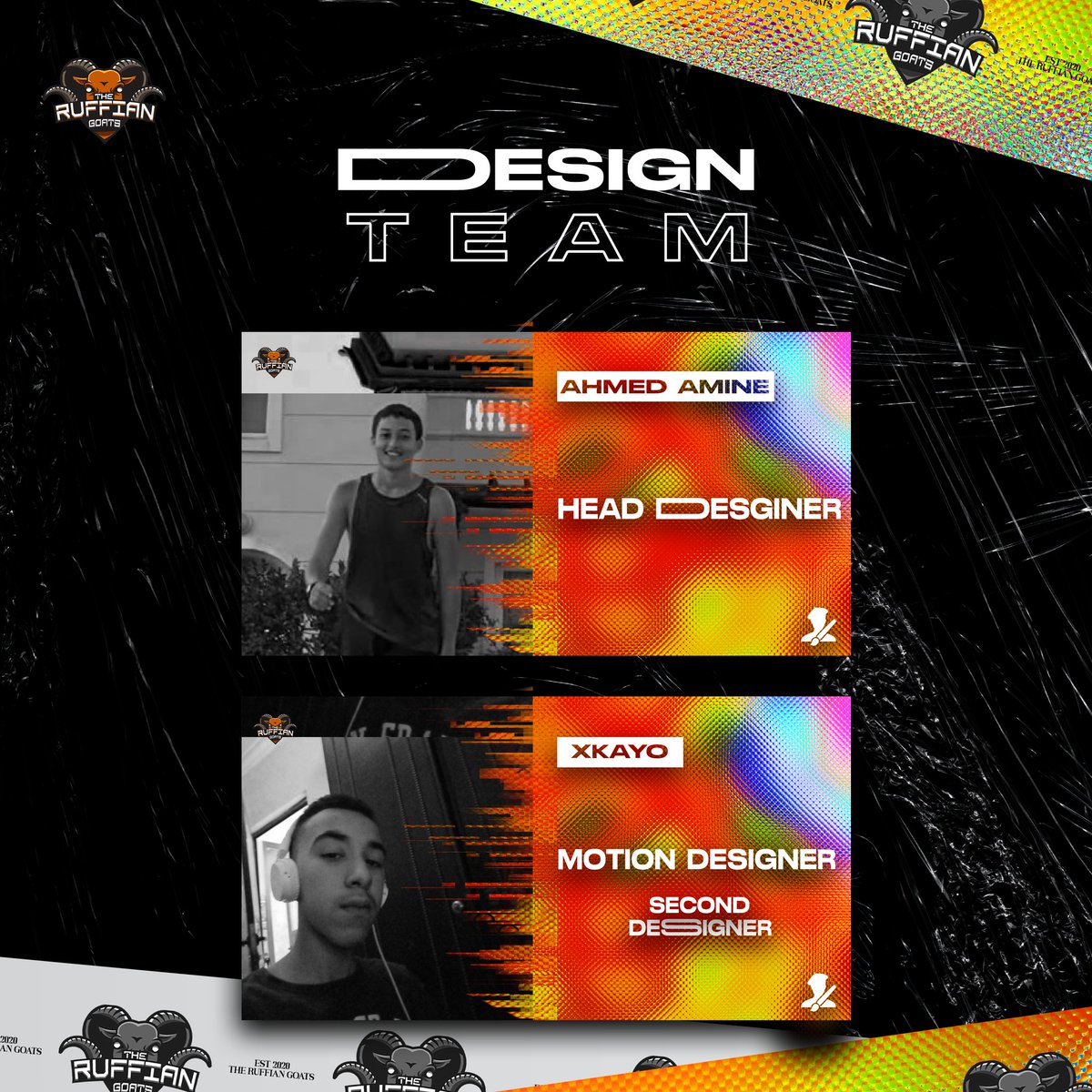 rfgesports_'s tweet photo. ✒ here is our design team made up of young talents still who can improve more .
@AhmedAmineOff○ HEAD DESIGNER
@xKayo_3           ○ MOTION DESIGNER    ○ SECOND DESIGNER https://t.co/ERVelLn0Sv
