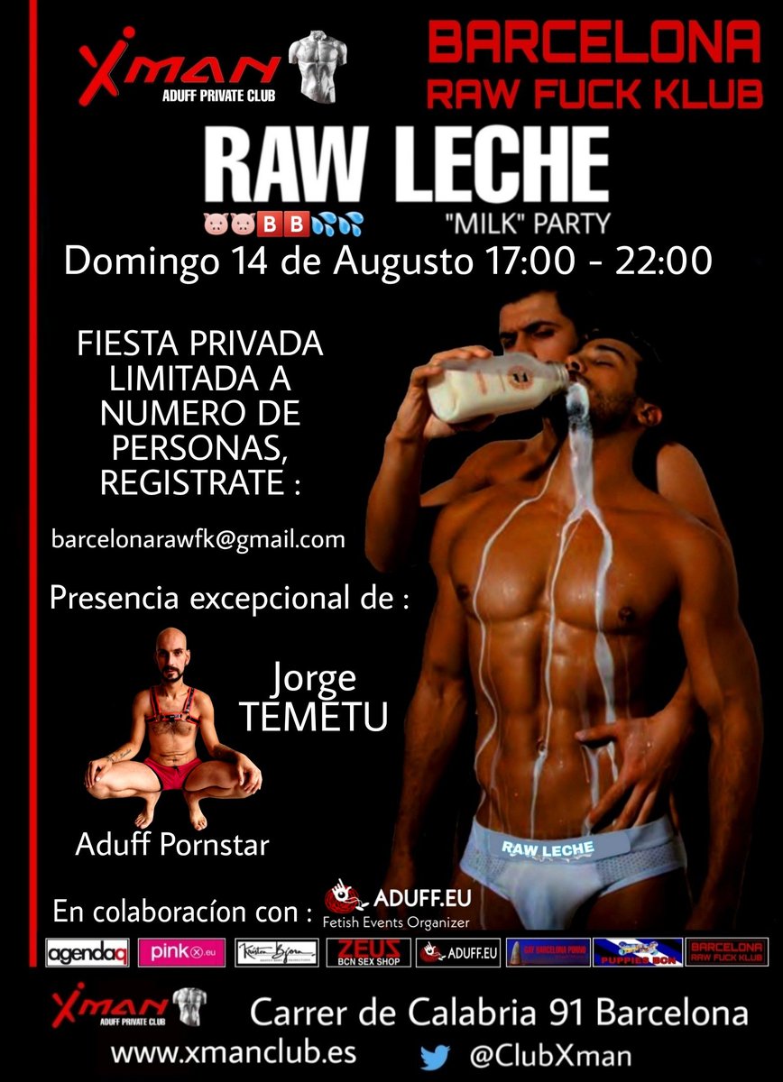 rawfuckklub's tweet photo. BARCELONA SO FETISH 06-14 de Augusto en @ClubXman
Para terminar bien este semana de sexo, unete a los cerditos en la RAW LECHE el 14 a partir de las 17:00
Registrate : barcelonarawfk@gmail.com
@ADUFF_NET
@AgendaQ
@PinkTVFR
@GayBcnPorno
@j_temetu https://t.co/uU5EuVKnuW
