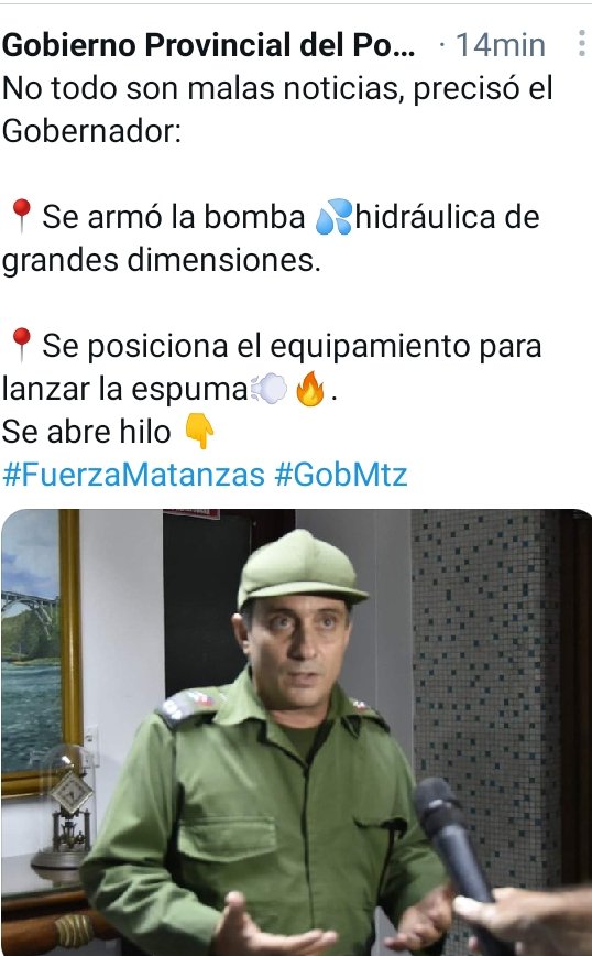 SuarezYoslady's tweet photo. El Gobernador de la Provincia #Matanzas, brinda información precisa y oportuna.#FuerzaCuba #FuerzaMatanzas https://t.co/ChDDOwoRTQ